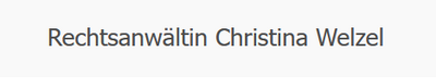 Logo Rechtsanwältin Christina Welzel